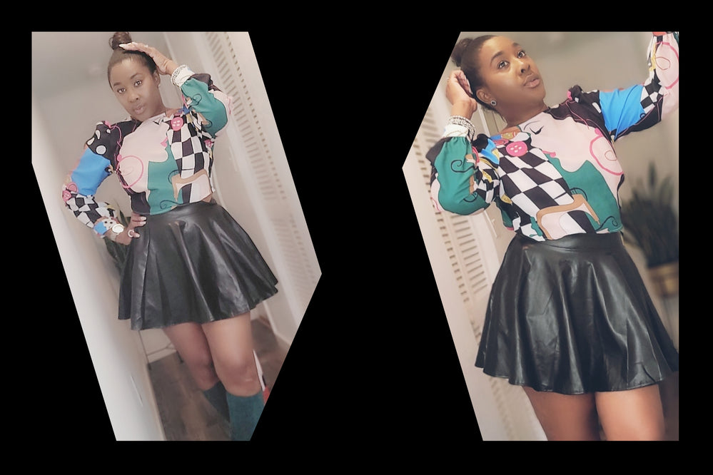 Shay leather skirt