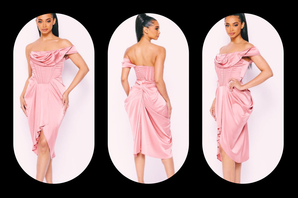 Layla blush midi dress
